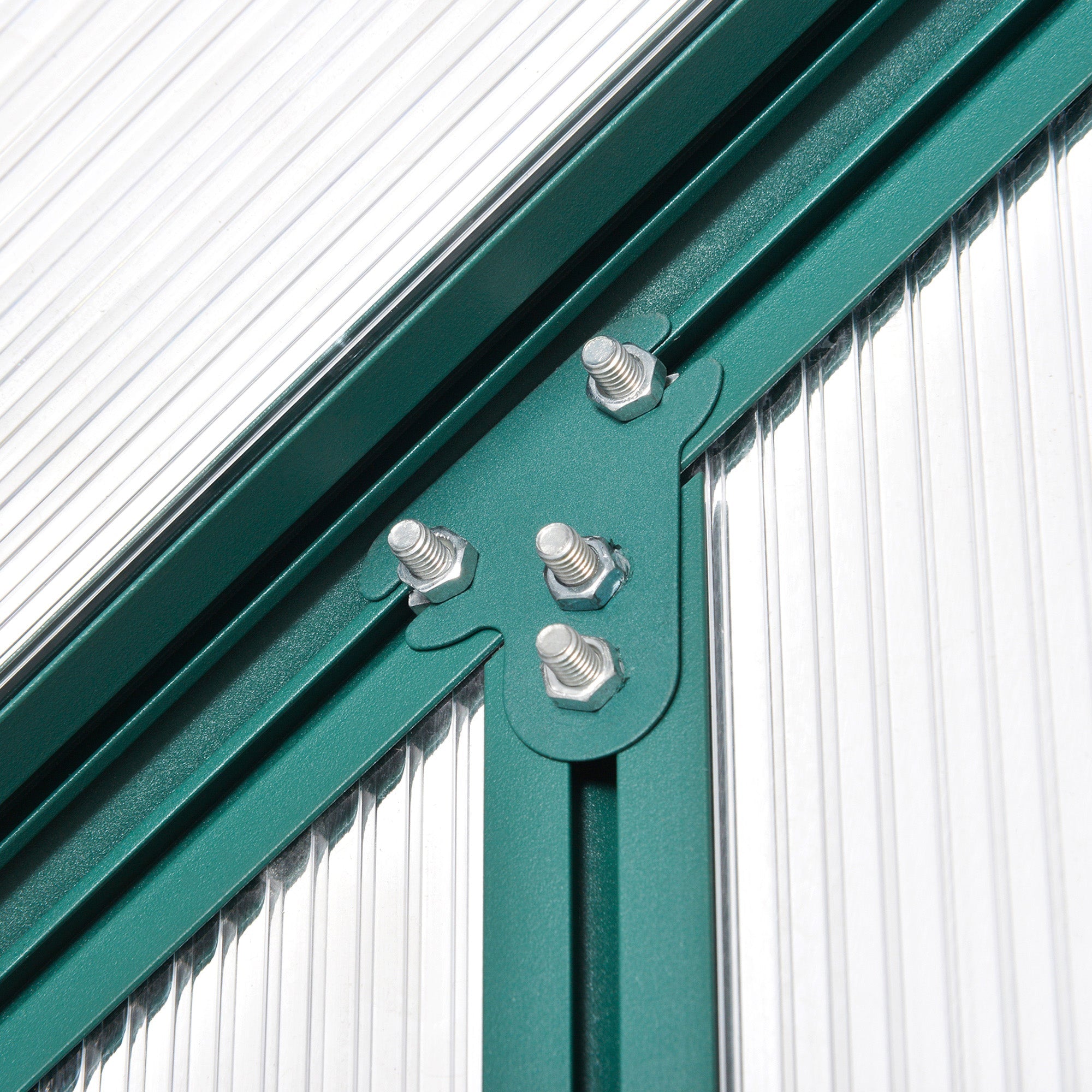 6x8 FT Polycarbonate Greenhouse with Raised Bed, Walk-in, Aluminium Frame