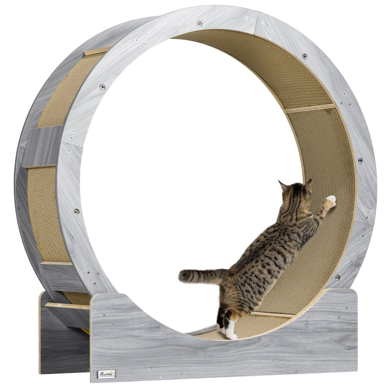Cat Wheel, Brake & Scratching Pads - Grey