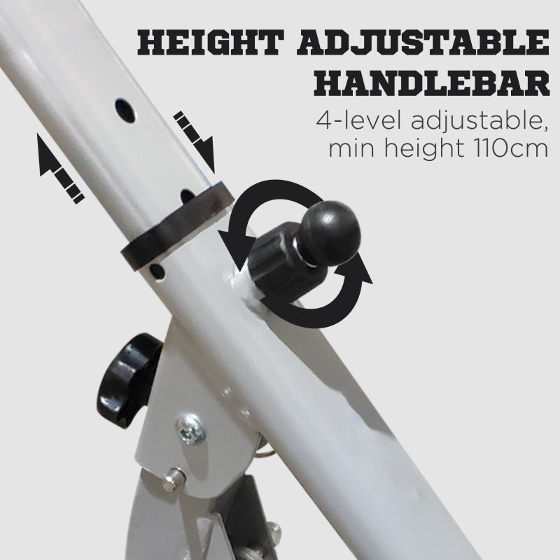 Stepper with Handle Hand Grip for Fitness Aerobic Exercise Grey