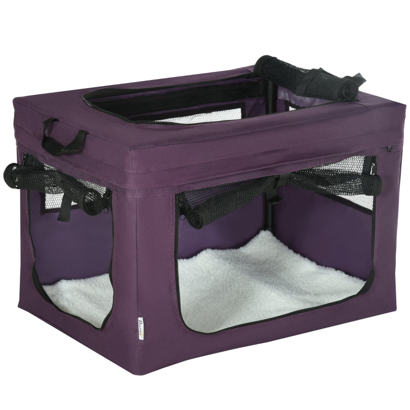 Pet Carrier 60cm, with Cushion, Purple