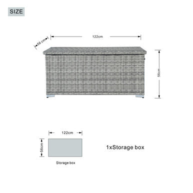 Small Outdoor Iron Frame Waterproof Rattan Storage Box¡ªPA-3256S