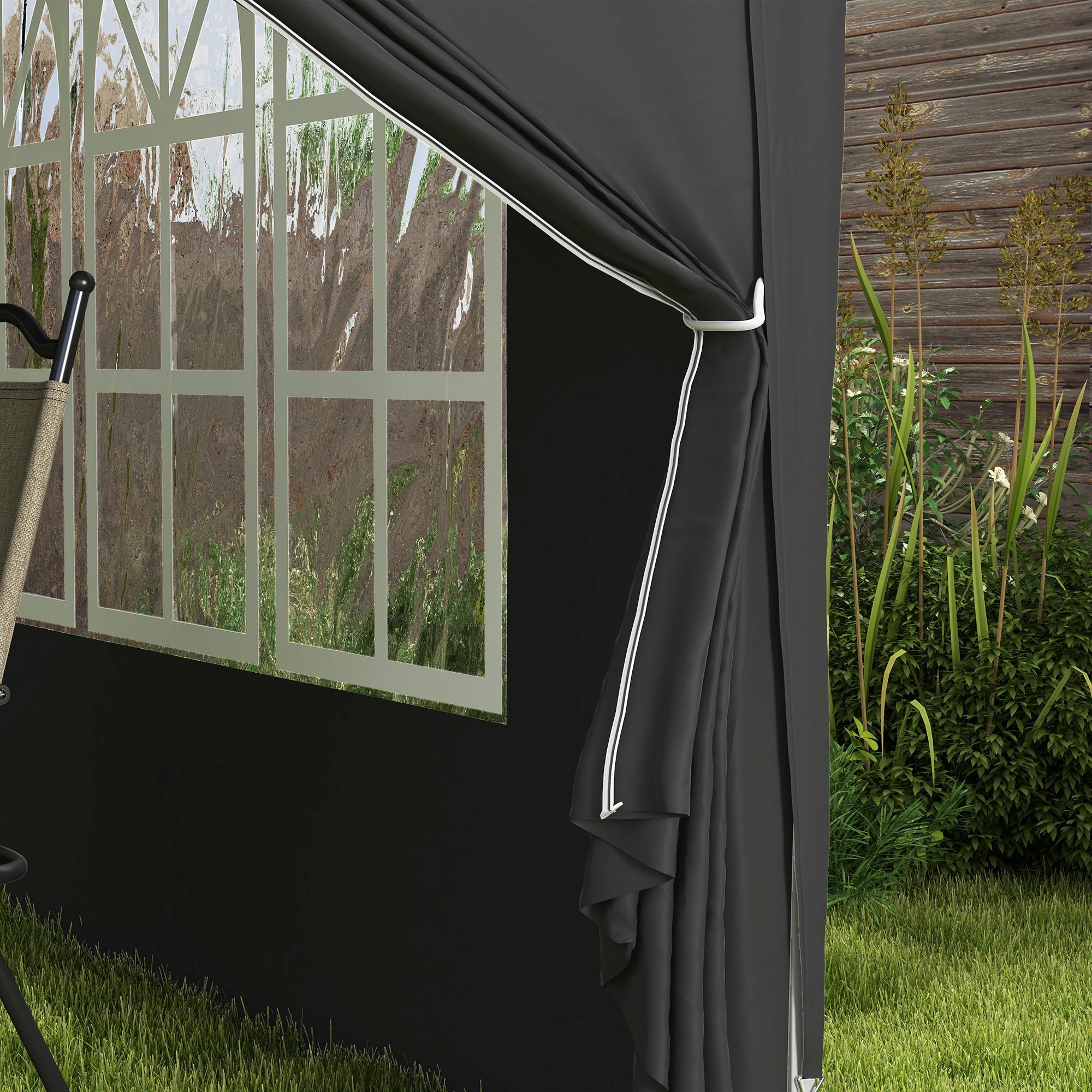 Pop Up Gazebo 3x3m Water & UV Resistant Black