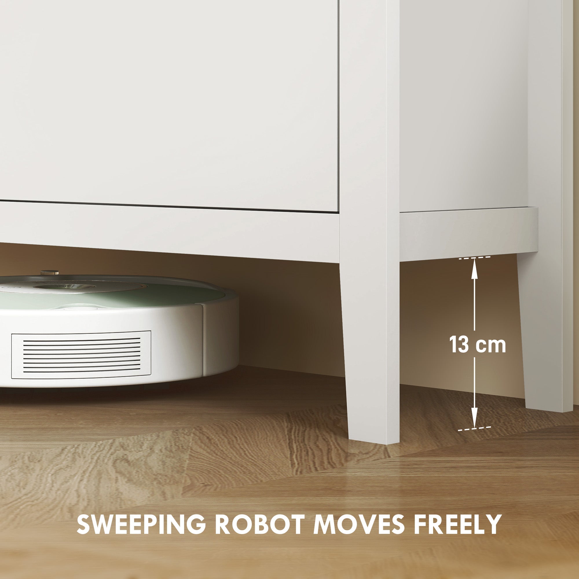 Modern Four-Drawer Shoe Cabinet with 20-Pair Capacity - White