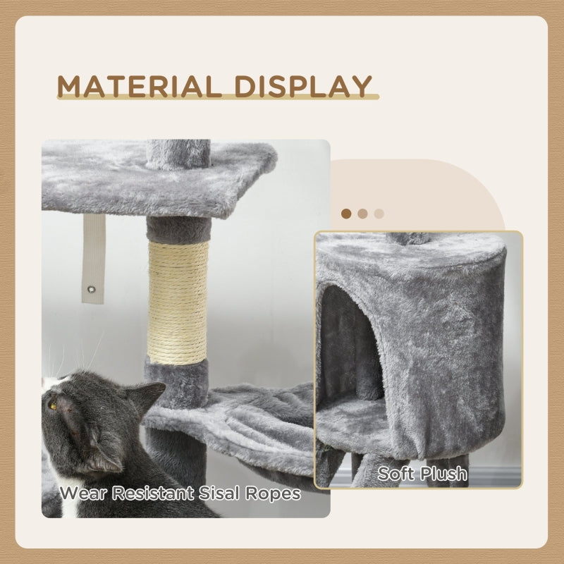 Cat Scratching Post Climbing Tower Activity Centre Grey