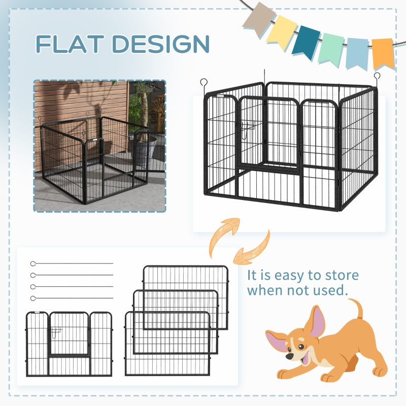 Heavy Duty Dog Playpen, 4 Panel Puppy Pen Foldable Kennel, Indoor Outdoor