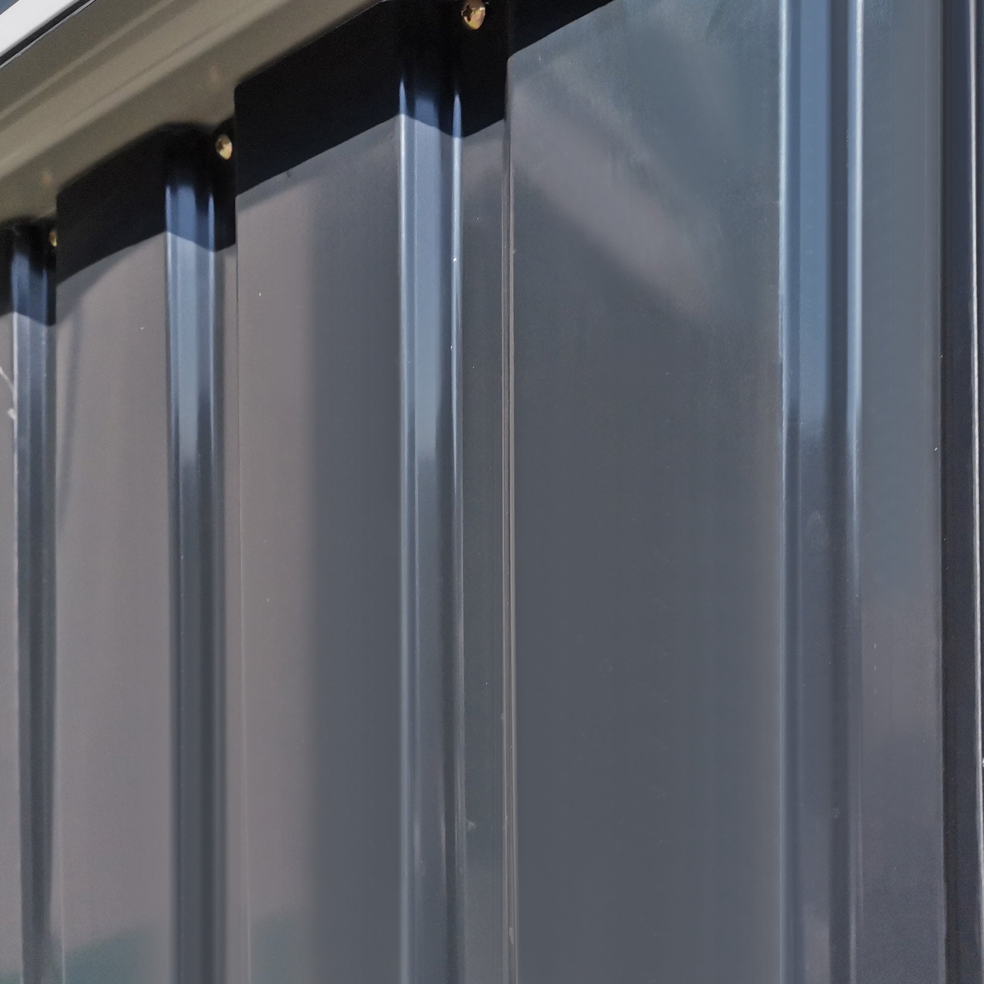 Metal Garden Storage Shed 5ft x 3ft, Outdoor Tool Shed Sloped Roof Lockable Door, Grey