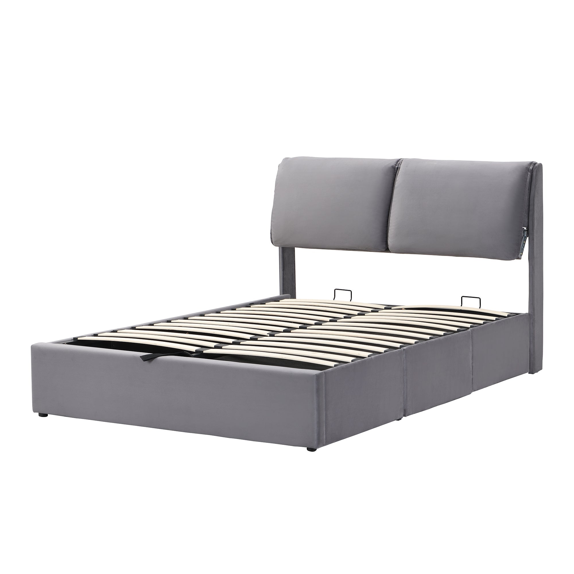 N606P196710G Bed with Large Storage & Adjustable Headboard