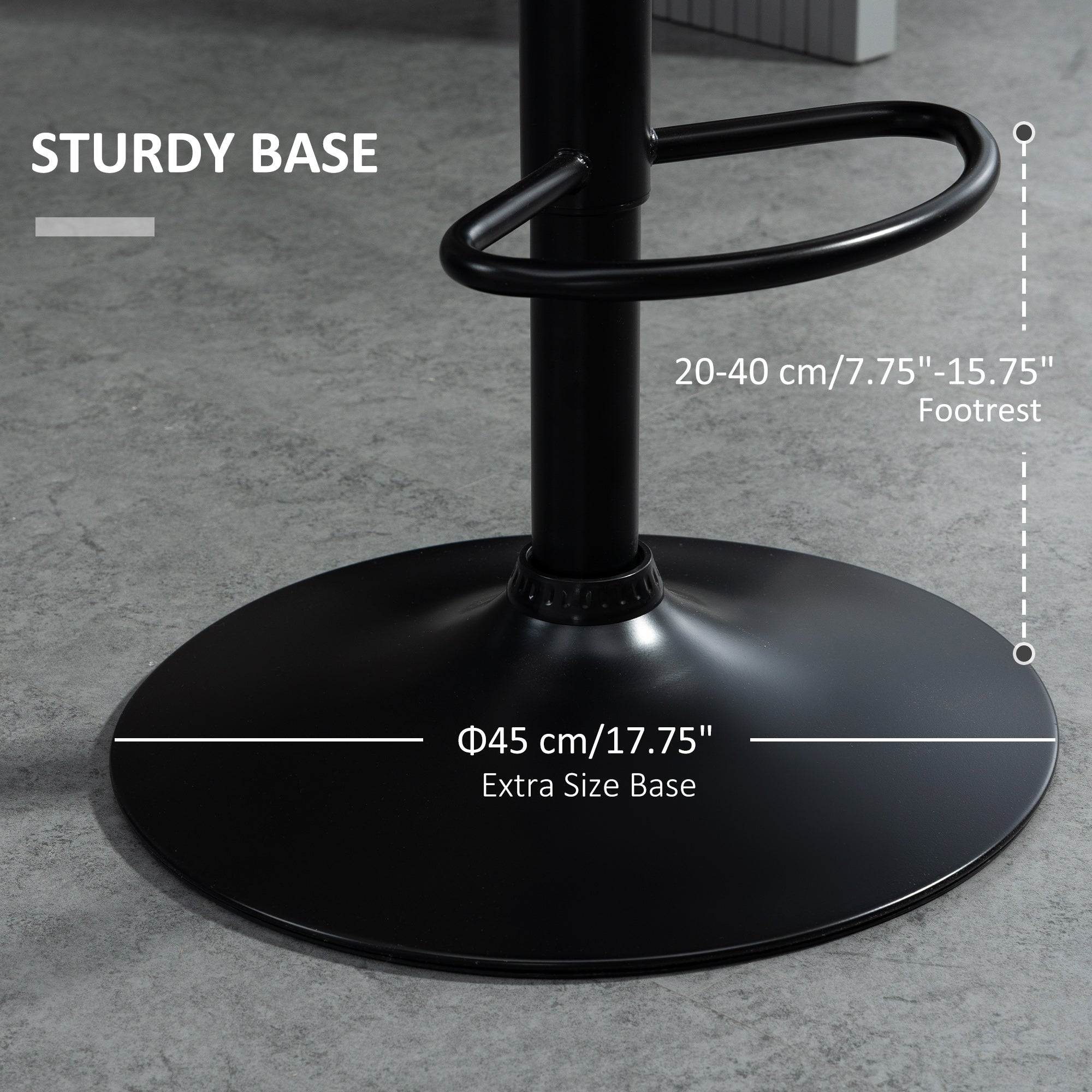 Bar Stools Set Of 2, Adjustable Swivel Velvet-Touch Blue