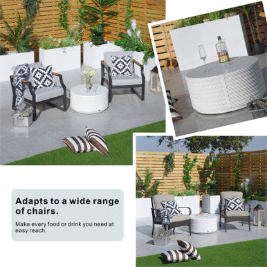 White Waterproof Outdoor Coffee Table—PAT-2462TA
