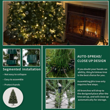 5/7/9-Layer Green Christmas Tree with Optional Warm White Lights —PAT-001