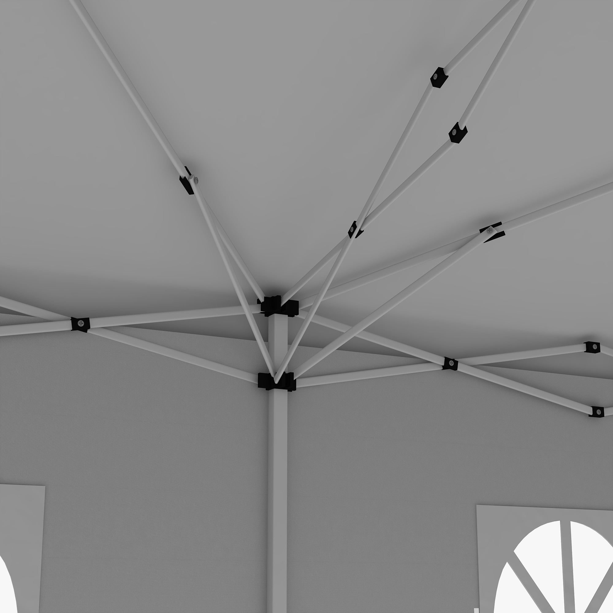 Garden Pop Up Gazebo, 3x6m Wedding Party Tent Marquee with Sidewalls, Windows, Carry Bag, White