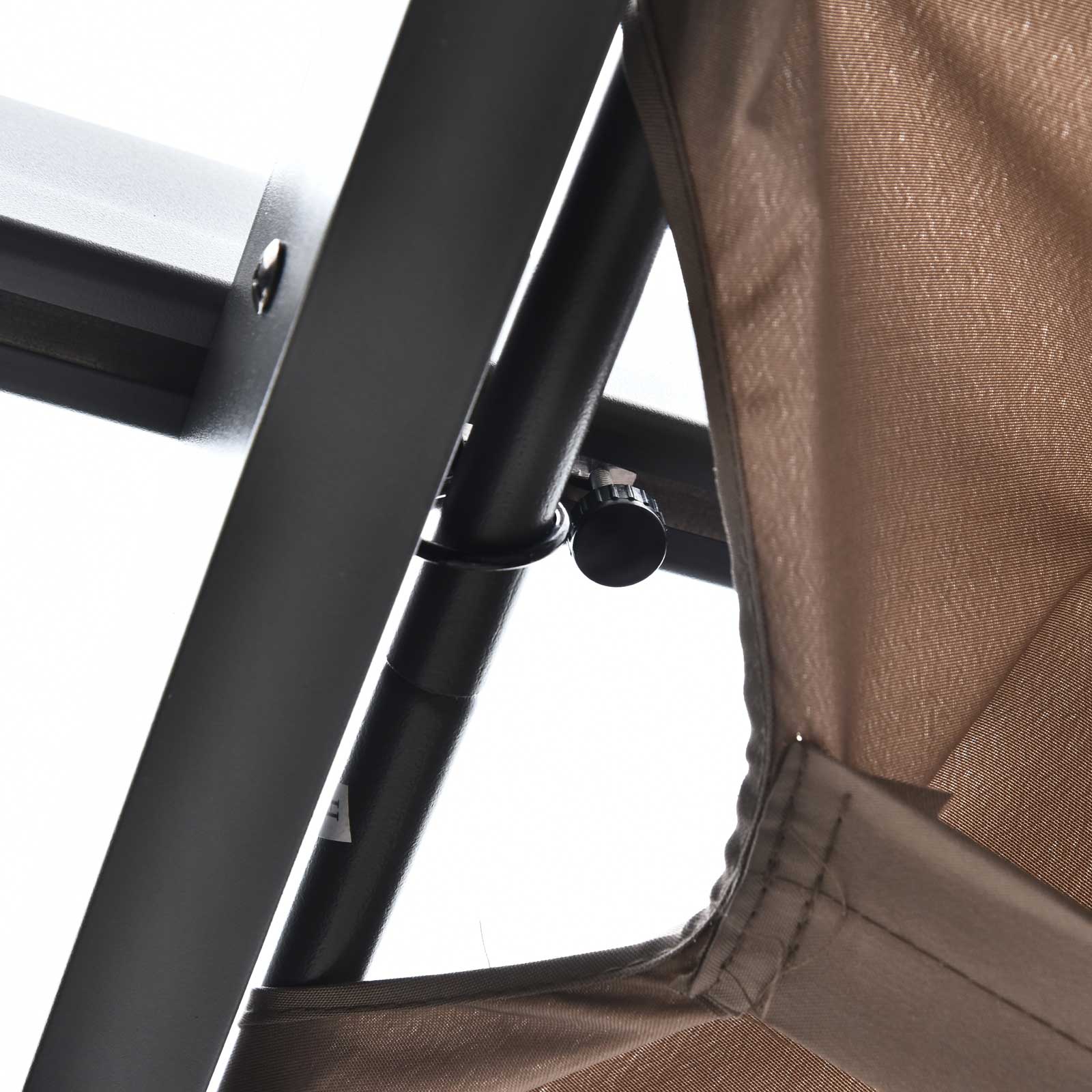 Pergola Canopy Gazebo 3x3m Outdoor Garden Shelter, Aluminium Brown