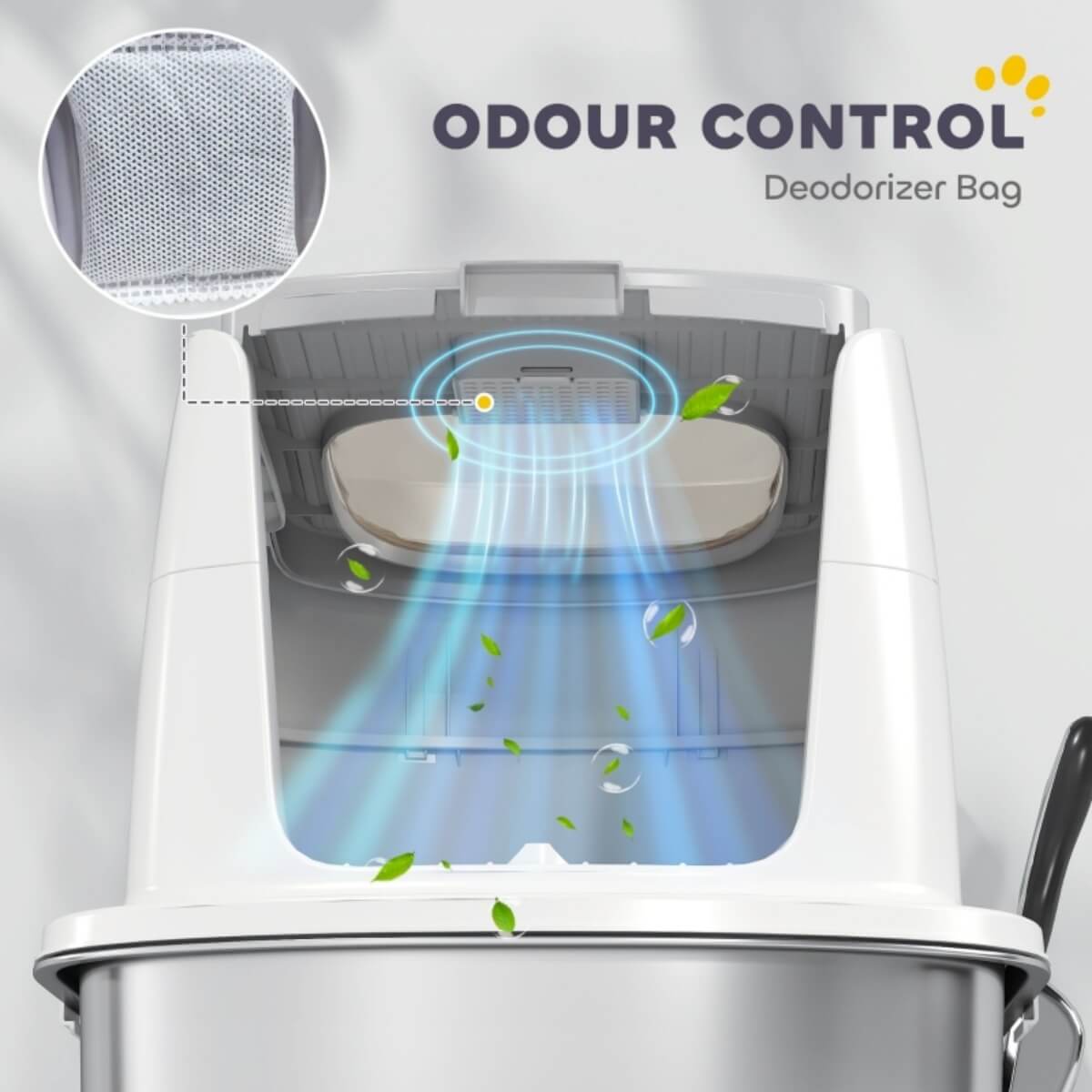 Large Stainless Steel Cat Litter Box – Enclosed Front Entry & Top Exit Tray with Scoop & Deodoriser Bag