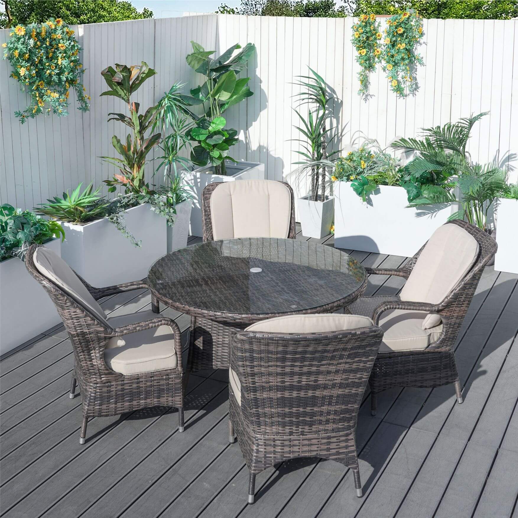 4-Seater Round Outdoor Dining Table - PAD-1709