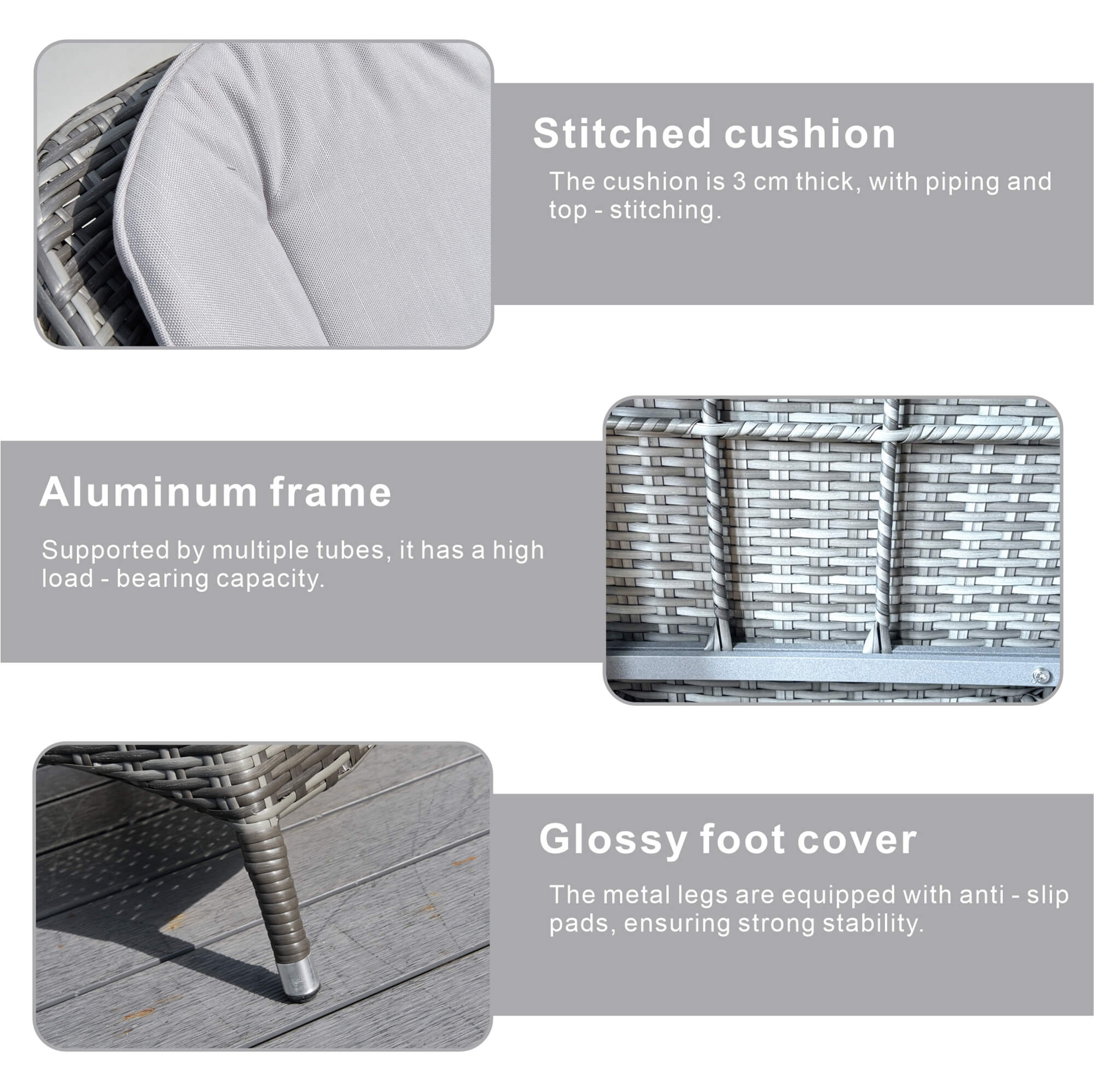 4-Seater Patio Dining Set with Round Table and Parma Chairs - PAD-1709-SET