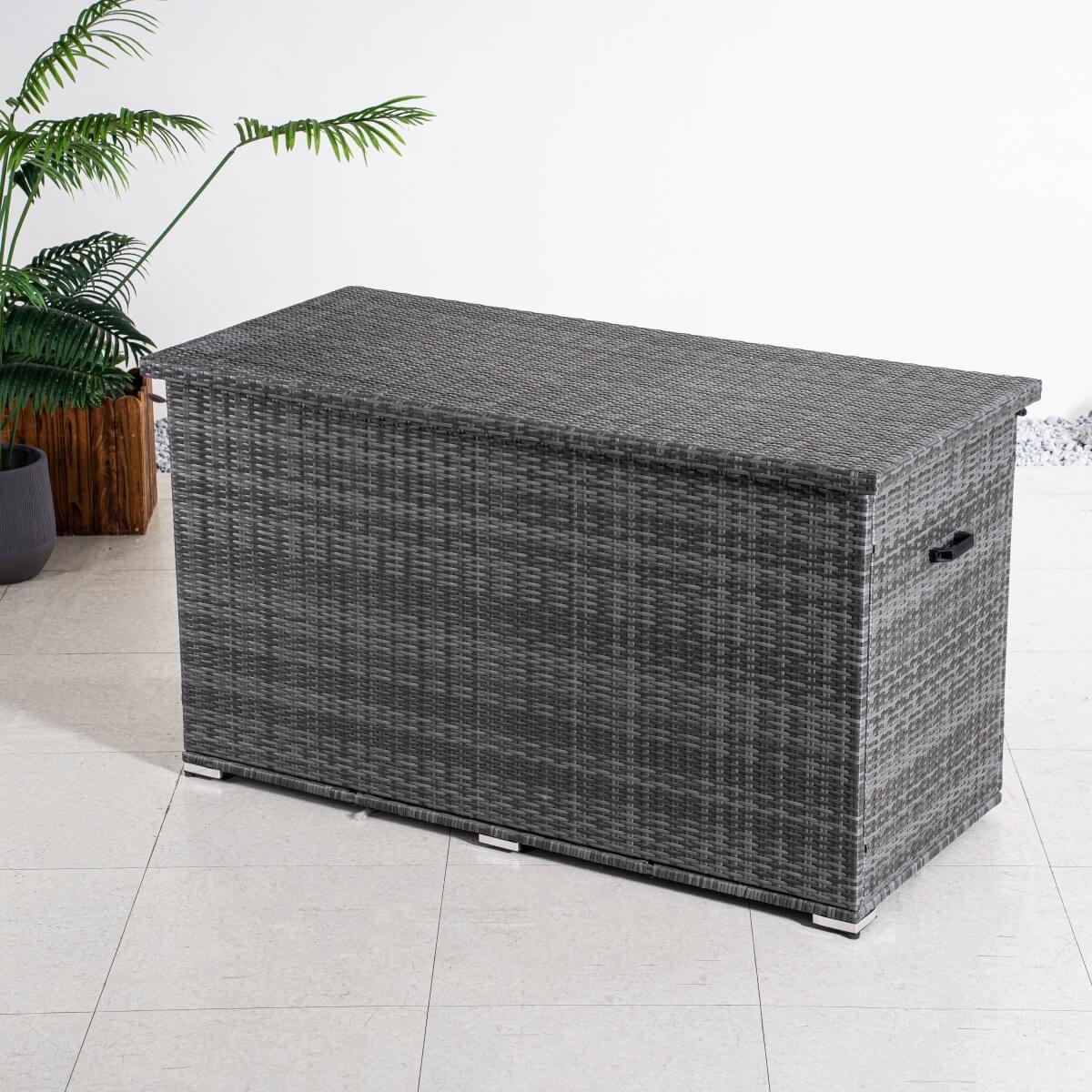 Large Outdoor Wicker Storage Box – Weatherproof Garden & Patio Chest