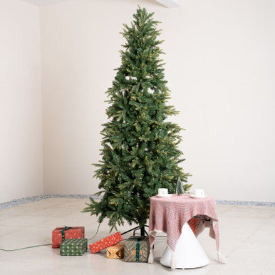 8.5ft Slim Pre-Lit Pine Christmas Tree—PAT-001L-8.5FT-UK