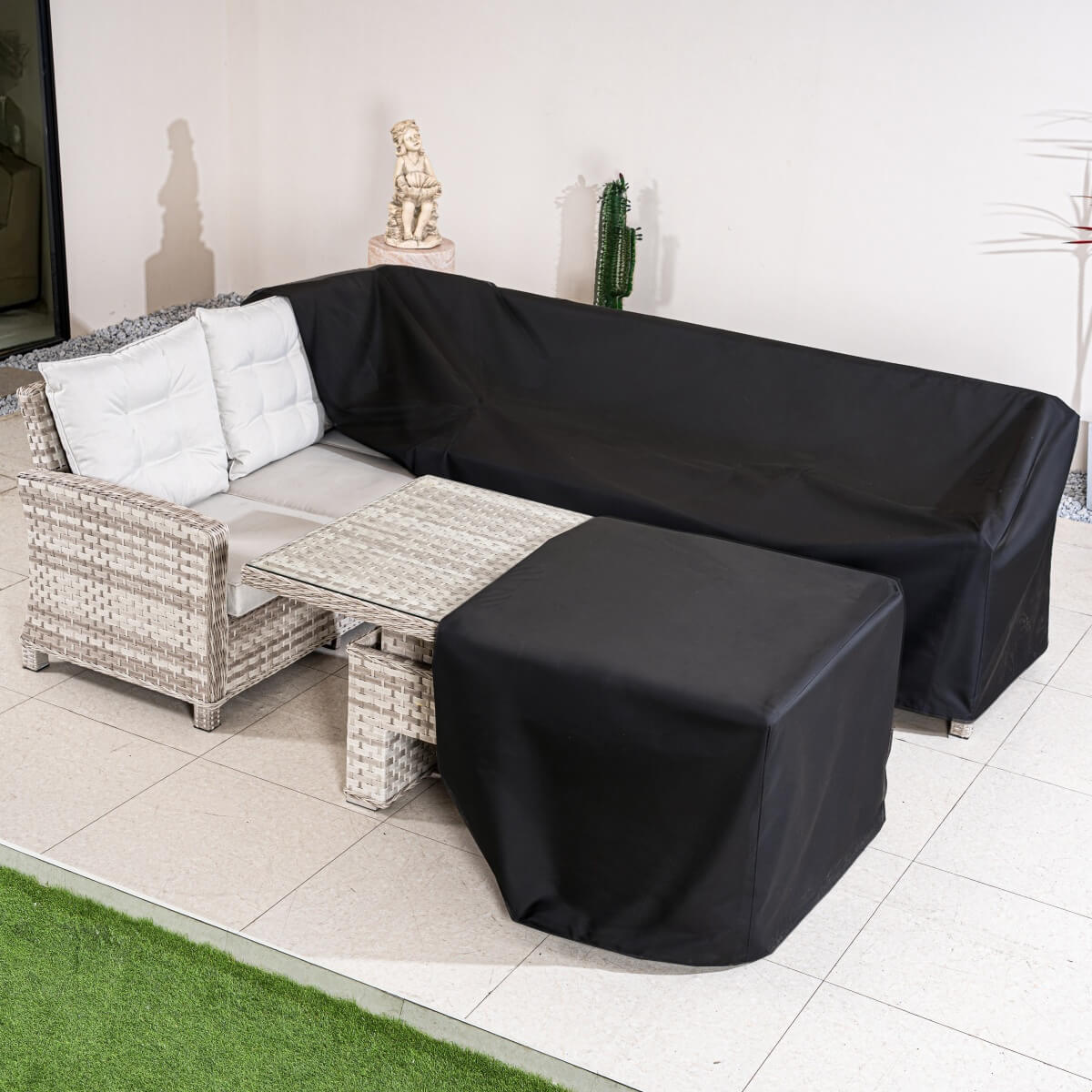 Waterproof Outdoor Furniture Cover Set RC-2021 – L-Shaped Sofa & Table, Heavy Duty, All-Season Protection