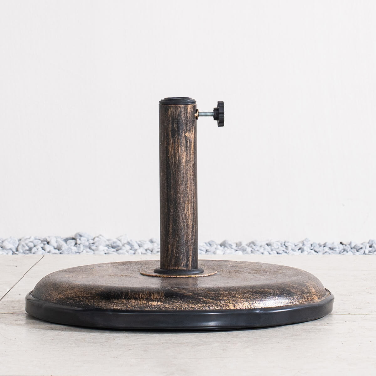 Straight Pole Parasol Base – Concrete Outdoor Umbrella Stand for Patio, Garden or Balcony