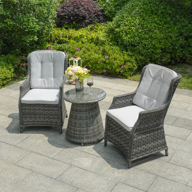 Ravenna 3-Piece Grey Rattan Bistro Set – PAD-1708