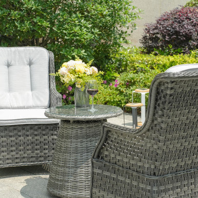 Ravenna 3-Piece Grey Rattan Bistro Set – PAD-1708