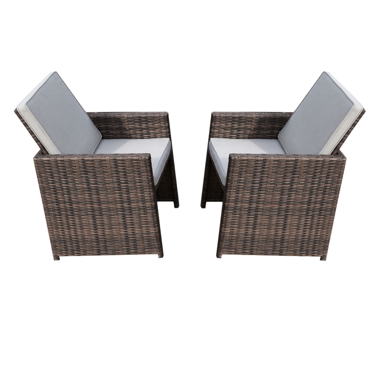 Patio Chairs Set of 2 in Brown 