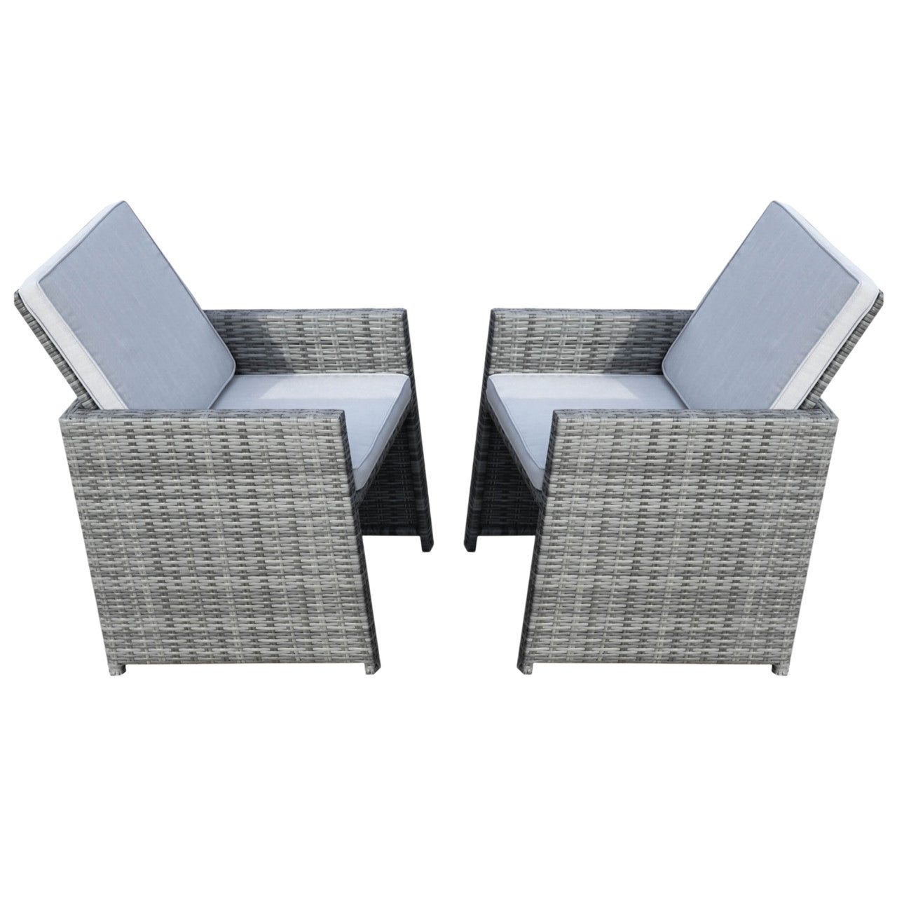 Patio Chairs Set of 2 in  Gray 