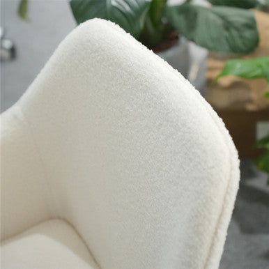 Adjustable Height Swivel Chair with New Teddy Fabric for Home and Office—PAC-2401RC