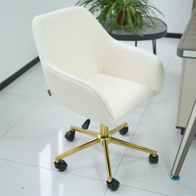Adjustable Height Swivel Chair with New Teddy Fabric for Home and Office—PAC-2401RC