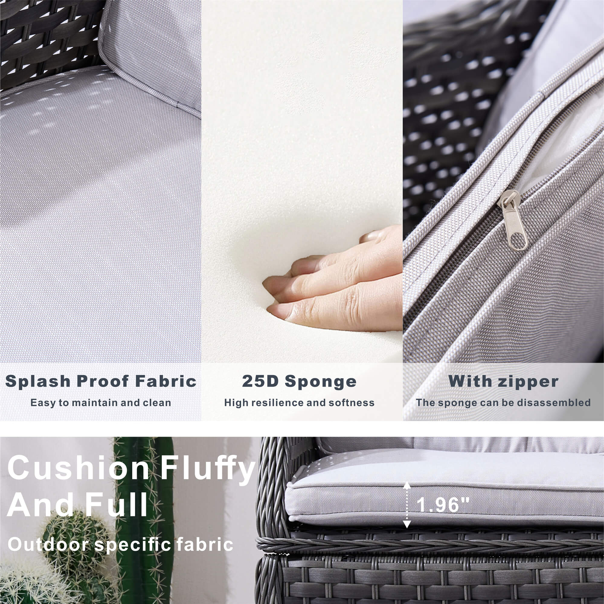 Ravenna 6-Seat Outdoor Dining Set ¨C Round Dining Table with Glass Turntable (PAD-1711+010)