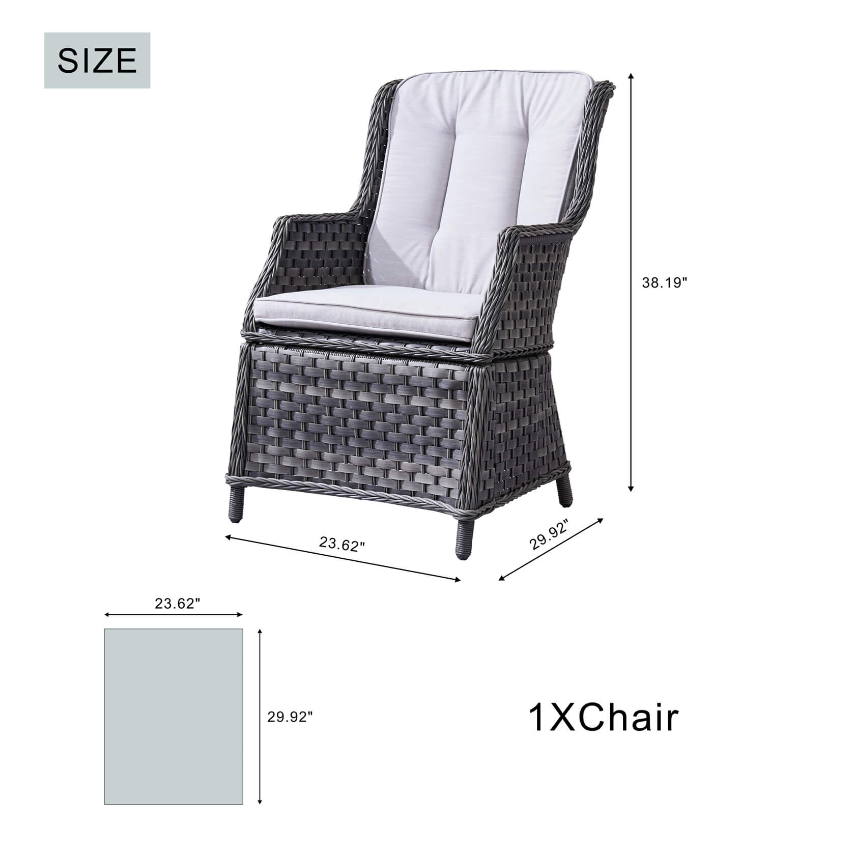 Ravenna 6-Seat Outdoor Dining Set with Oval Dining Table (PAD-1713+010)