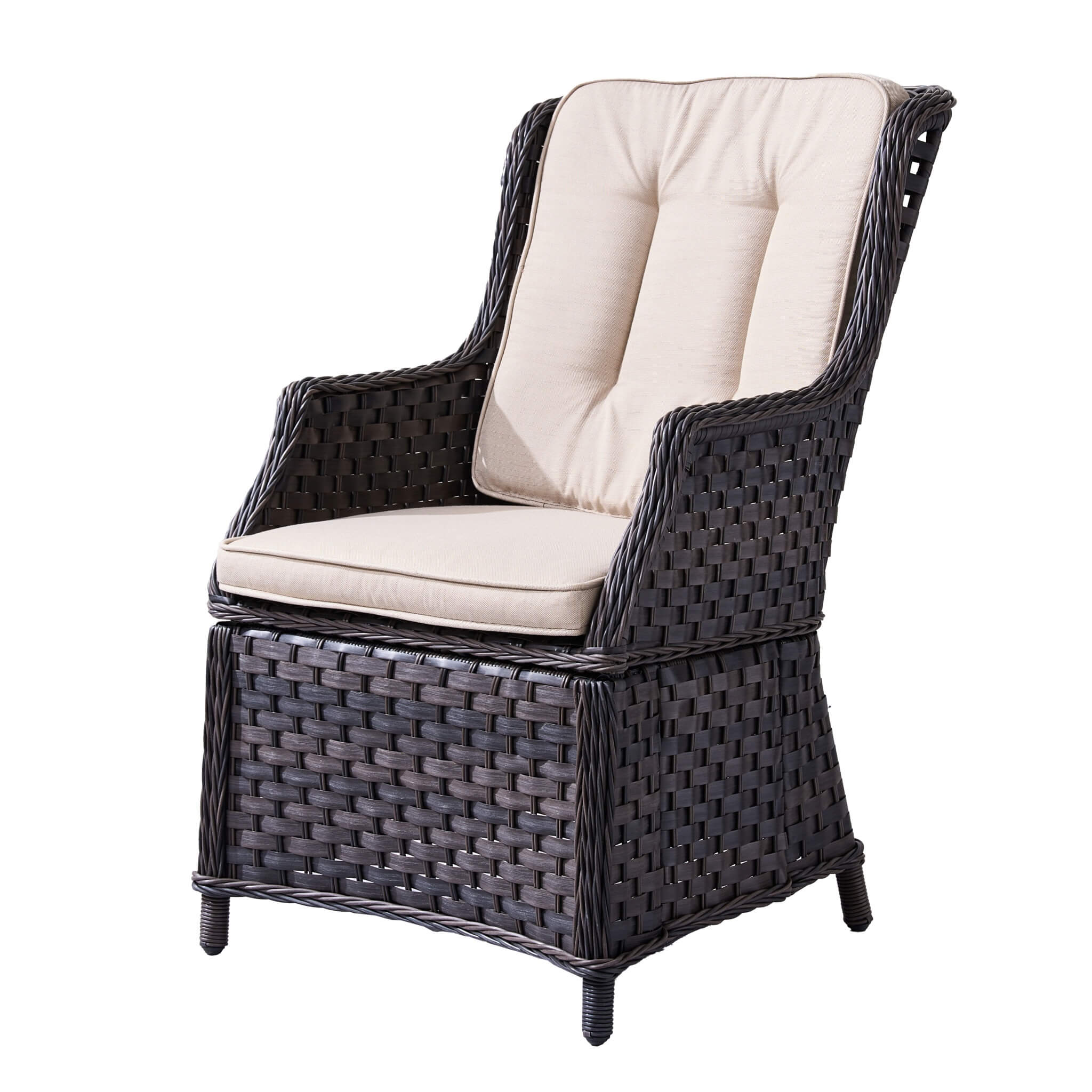 Ravenna Outdoor Wicker Armchairs with Cushions Set of 2 ¨C Weather-Resistant Patio Chairs (PAC-010)