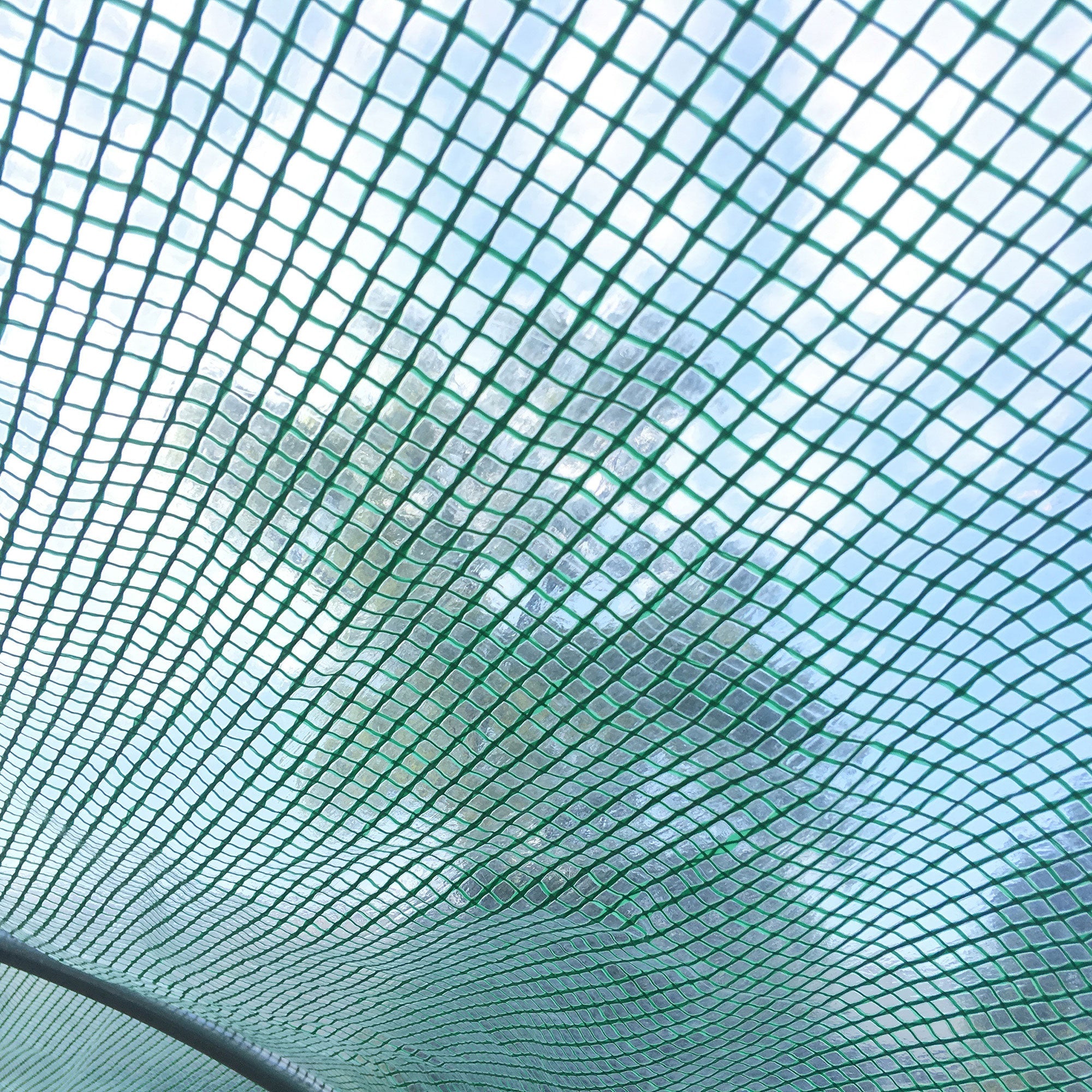 Large Polytunnel Walk In Greenhouse with Metal Hinged Door, Galvanised Steel Frame, Green