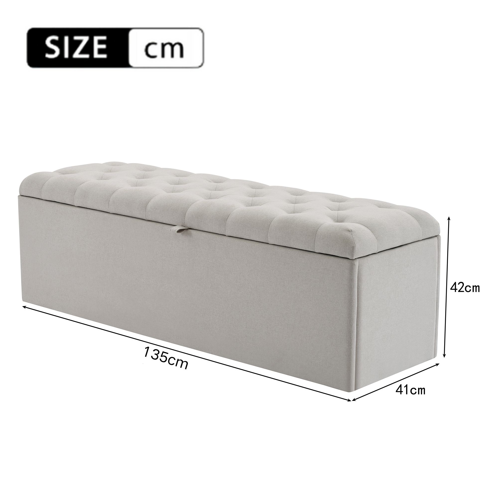 Upholstered Double Bed with Hydraulic Lift & Storage, Rivet Decoration, Velvet Light Grey