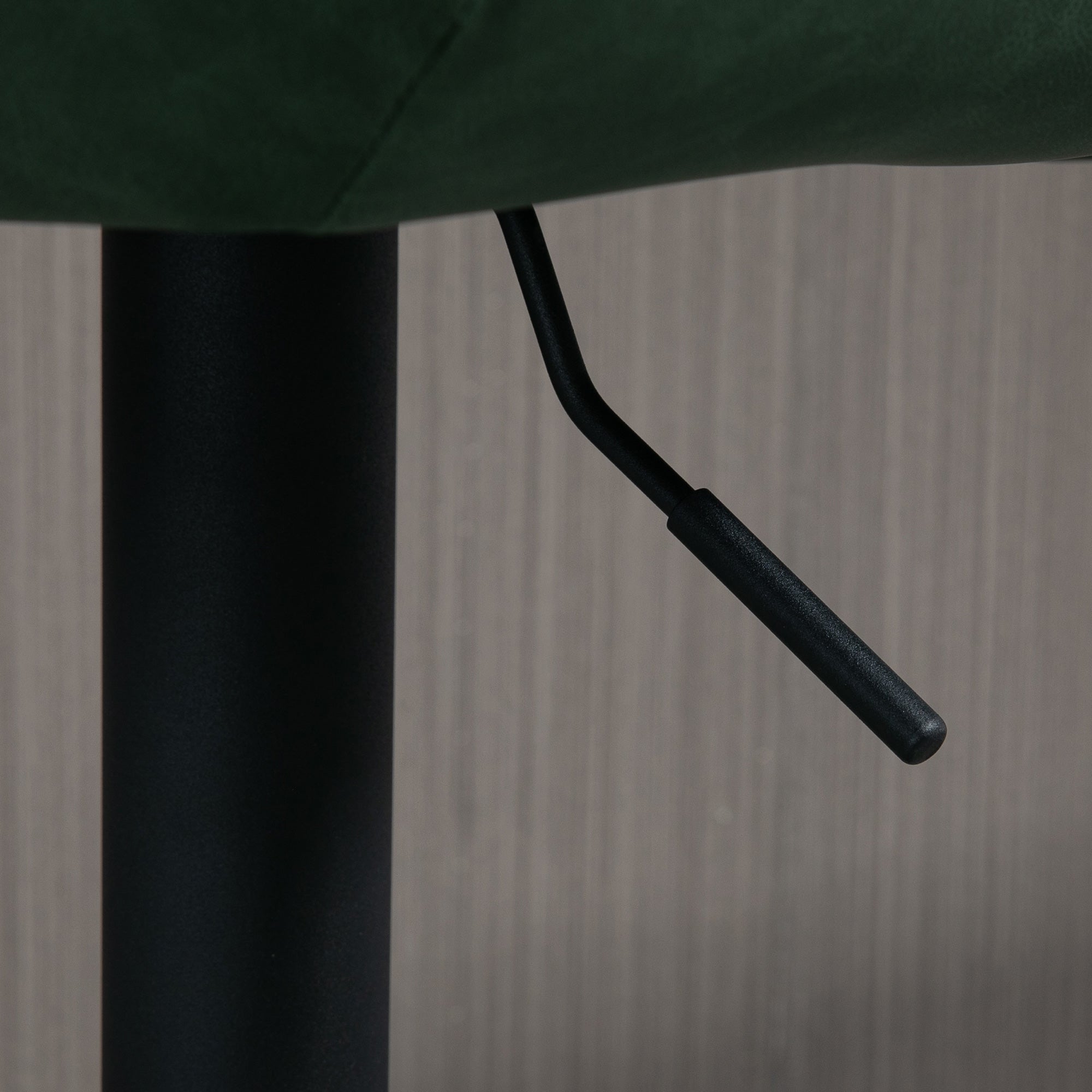 Retro Bar Stools - Adjustable Kitchen Stool, Swivel Seat, Green Upholstered