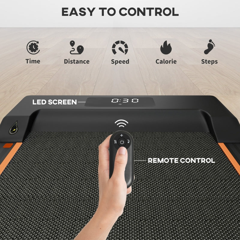 SPORTNOW Walking Pad 2.5HP Folding Treadmill, Orange