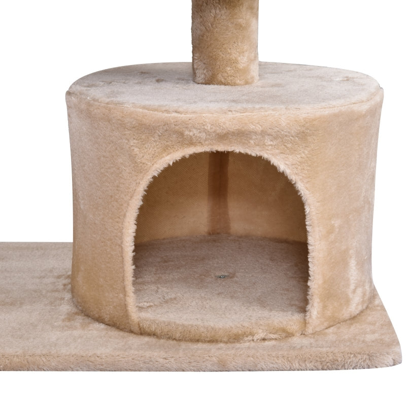 Cat Tree for Indoor Cats, Scratching Post Climbing Tower, Beige