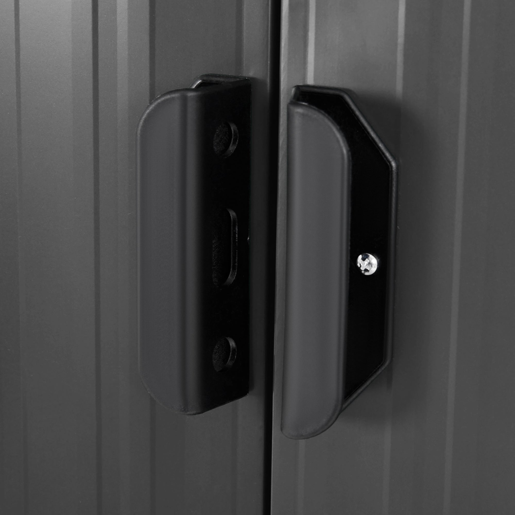 Outdoor Storage Shed with Foundation Kit, Lean to Metal, Black