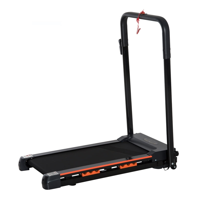 Steel Folding Motorized Home Treadmill, LCD Monitor, Black