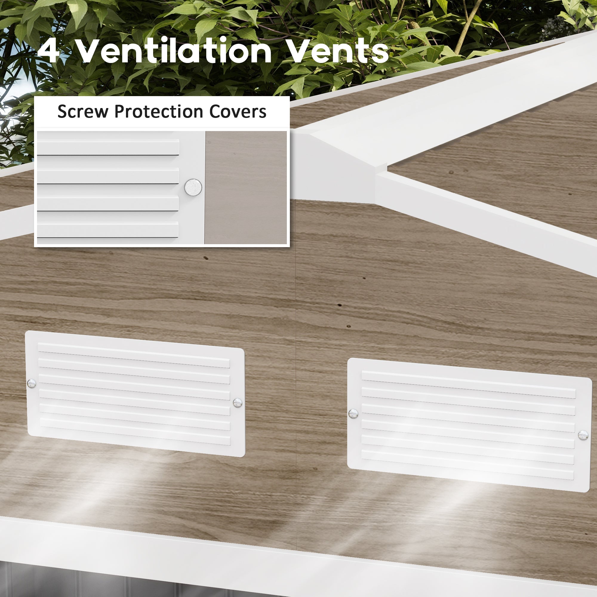 Garden Shed, Outdoor Storage Tool House, Steel Brown