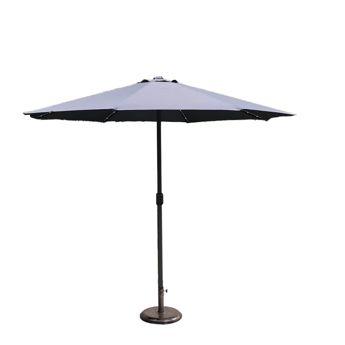 Outdoor Straight Pole Parasol with LED – PA-Coated Garden Umbrella for Patio Furnitur