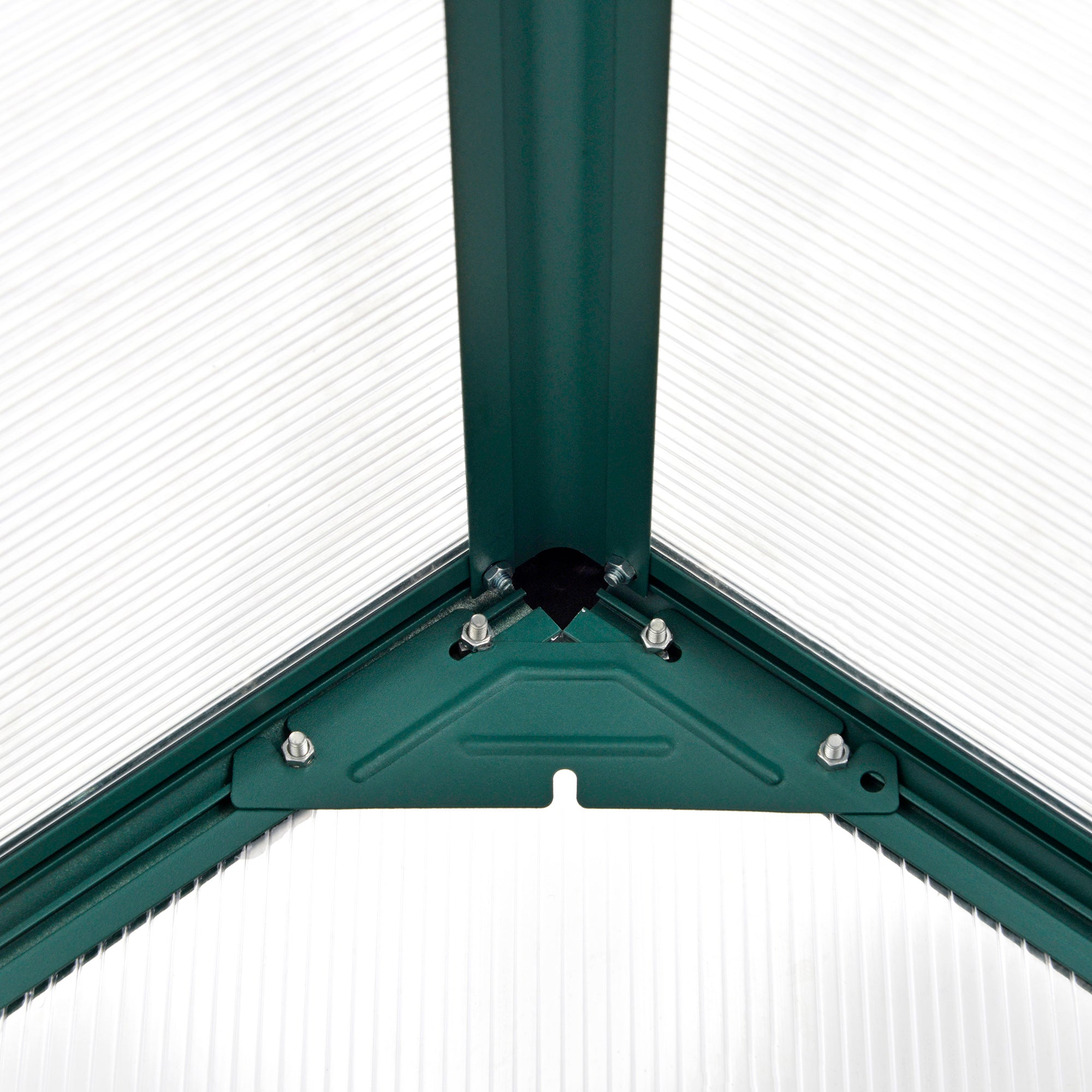 6x8 FT Polycarbonate Greenhouse with Raised Bed, Walk-in, Aluminium Frame