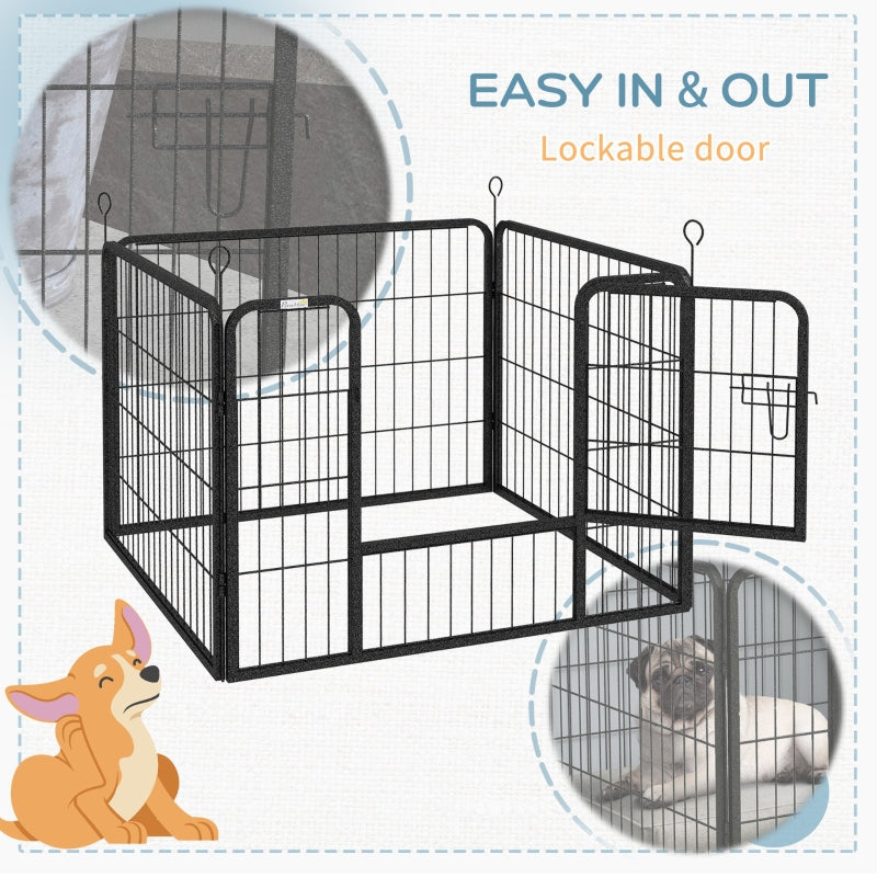 Heavy Duty Dog Playpen, 4 Panel Puppy Pen Foldable Kennel, Indoor Outdoor