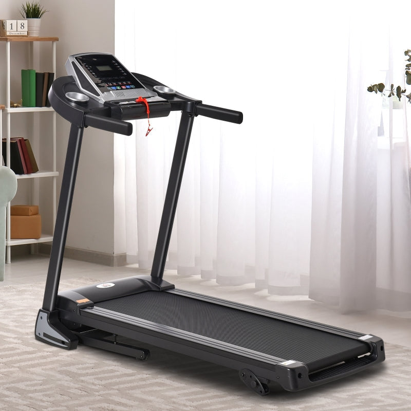 Folding Treadmill, 2.0HP Incline Running Machine with LED Display, Grey