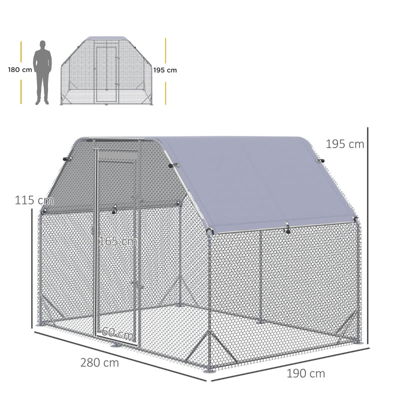Walk in Chicken Run with Roof for 4-6 Chickens, Wood