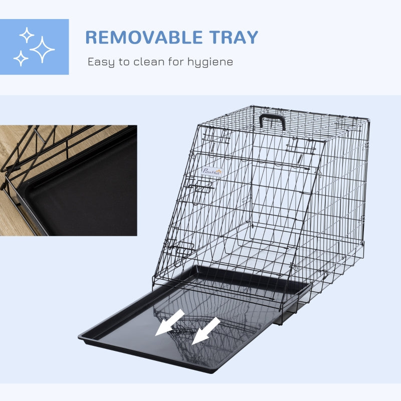 Trapeze Collapsible Dog Travel Box Cage with Removable Tray