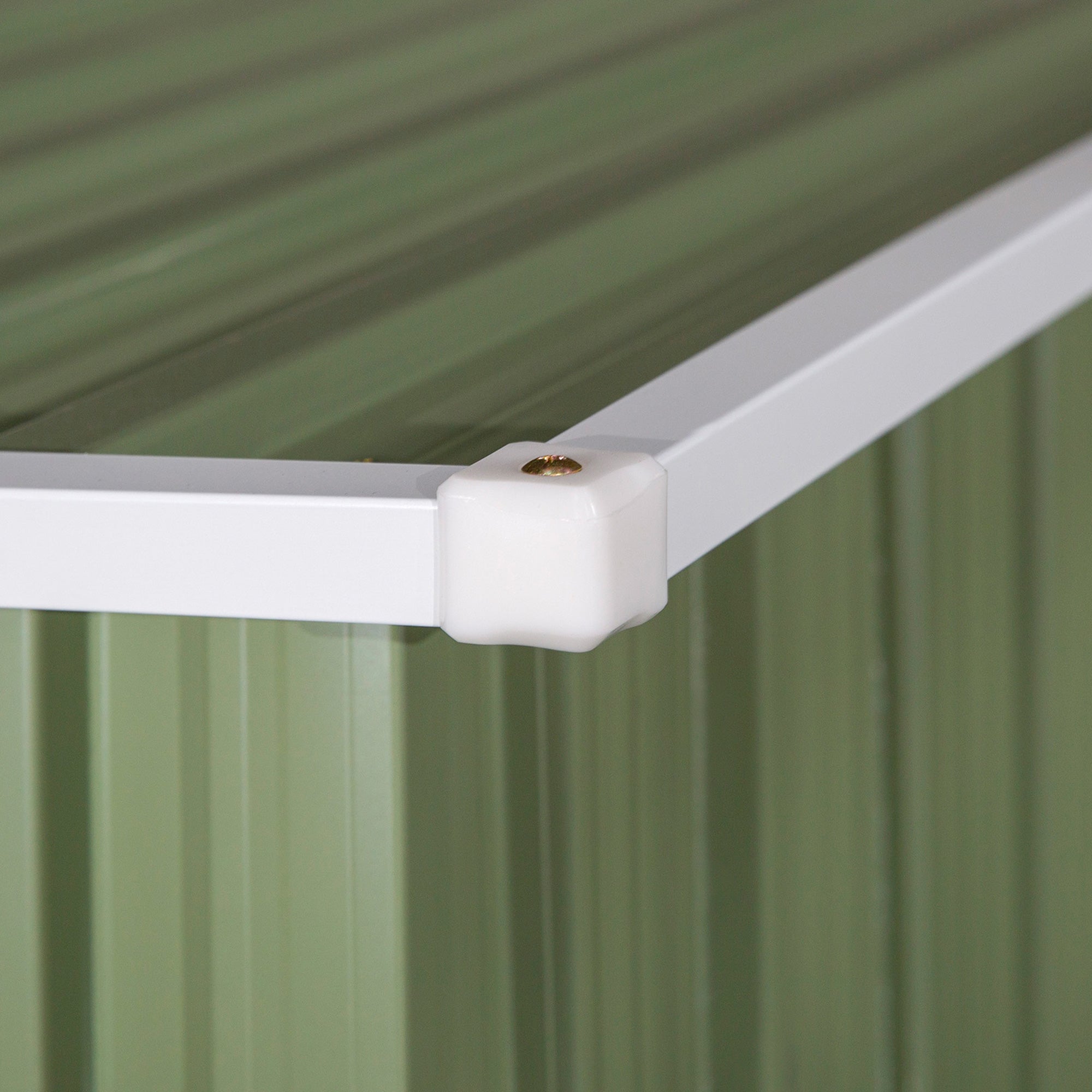 5ft x 3ft Metal Garden Storage Shed, Outdoor Tool Shed with Sloped Roof, Lockable Door - Light Green