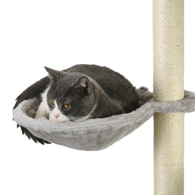 Cat Wall Furniture, Four-Piece, Hammock, Ladder, Platforms, Steps - Grey