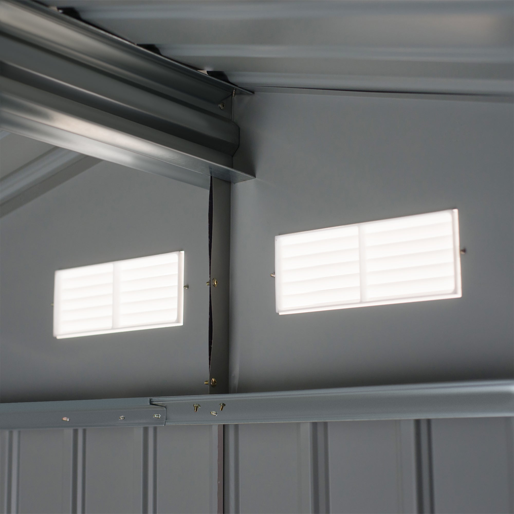 9 x 6ft Metal Garden Shed, Outdoor Storage Tool House with Ventilation, Foundation Kit & Lockable Double Doors, Green