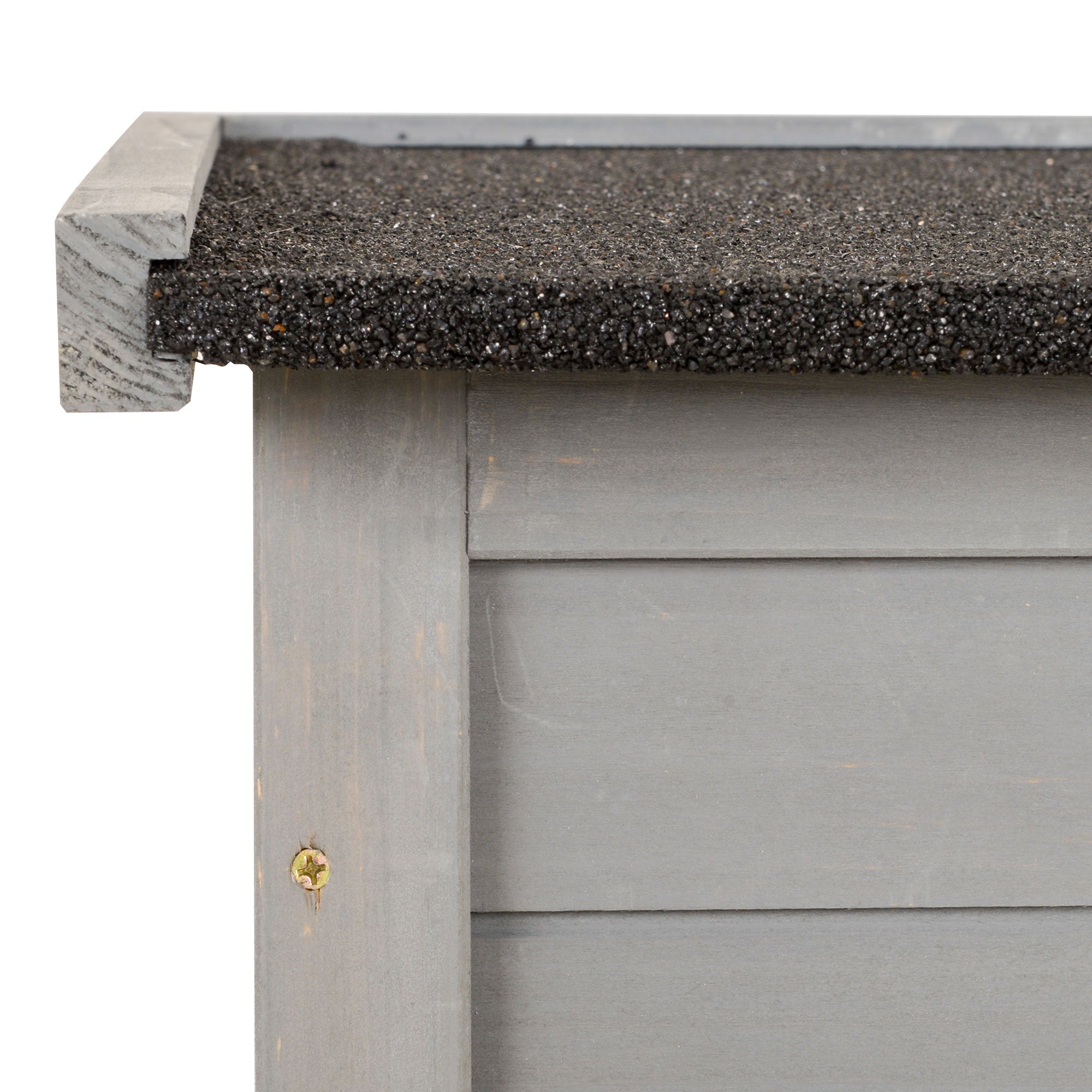 Garden Shed Wooden Storage Cabinet, Fir Wood, Grey